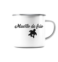 Camping Trinkgefäße - Emaille Tasse (Silber)